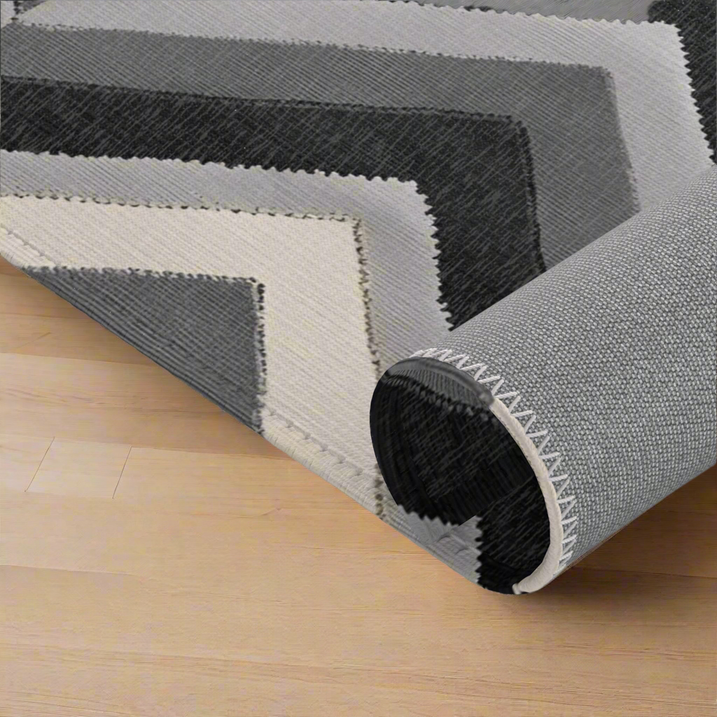 Grey Chevron Rug